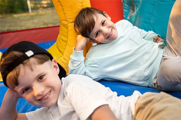 Children playing together at a party